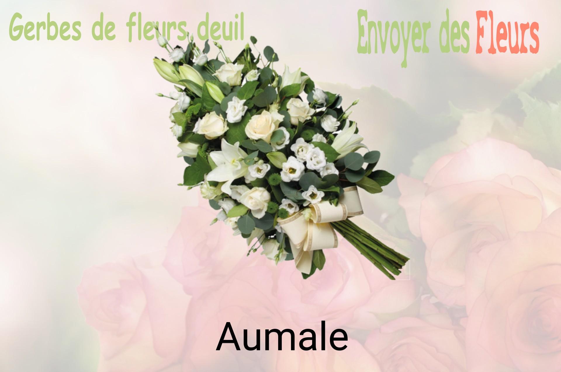 Gerbe de fleurs de deuil livrée à Aumale